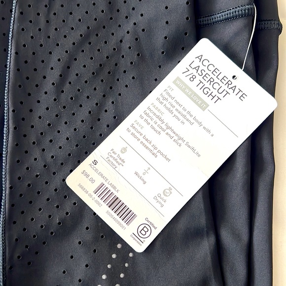 🚨 NWT 🚨 Athleta - size small - Accelerate Lasercut 7/8 Tight - Picture 4 of 6